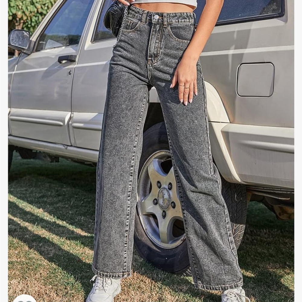 Women's Jeans Regular Relaxed Fit Straight Leg High Waisted Mom Fit Jeans